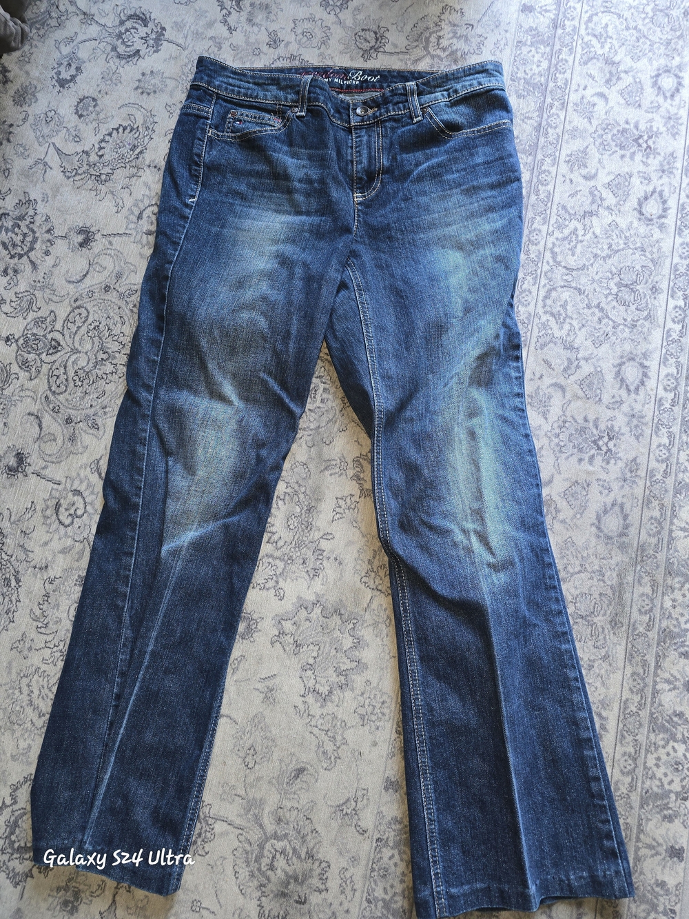 Tommy Hilfiger Dark Blue Flare Jeans Freedom Boot Size 12R